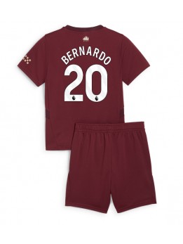 Manchester City Bernardo Silva #20 Ausweichtrikot für Kinder 2024-25 Kurzarm (+ Kurze Hosen)